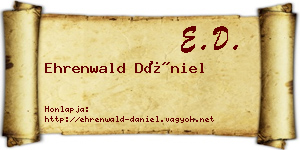 Ehrenwald Dániel névjegykártya